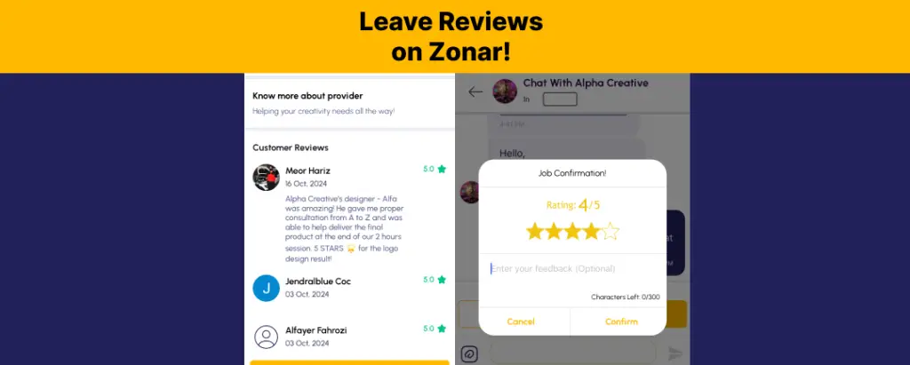 How to Leave Reviews on Zonar